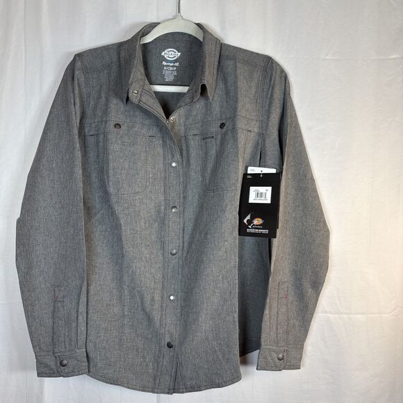 Dickies Women’s Long‑Sleeve Temp‑IQ® Cooling Utility Shirt, Gray Small NWT - Picture 1 of 16
